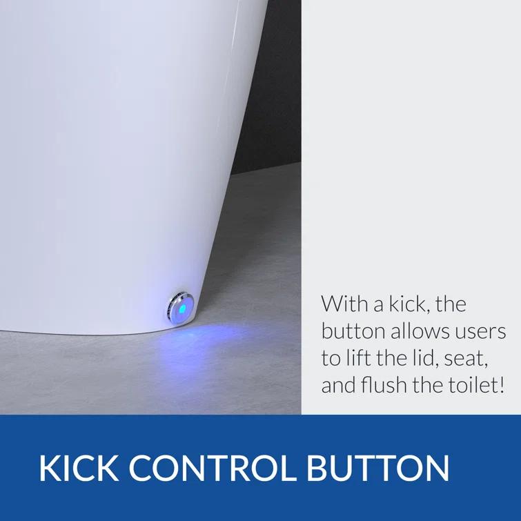 Bio Bidet by BEMIS Discovery DLX Smart Bidet Toilet, Tankless, Auto Open and Close with Kick Flush, Self Cleaning Discovery DLX