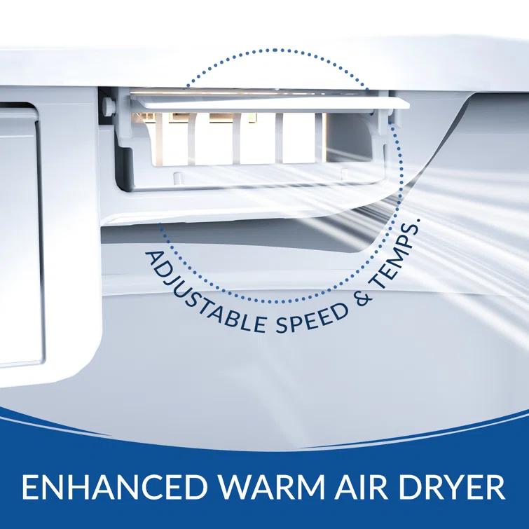 Bio Bidet by BEMIS Discovery DLX Smart Bidet Toilet, Tankless, Auto Open and Close with Kick Flush, Self Cleaning Discovery DLX