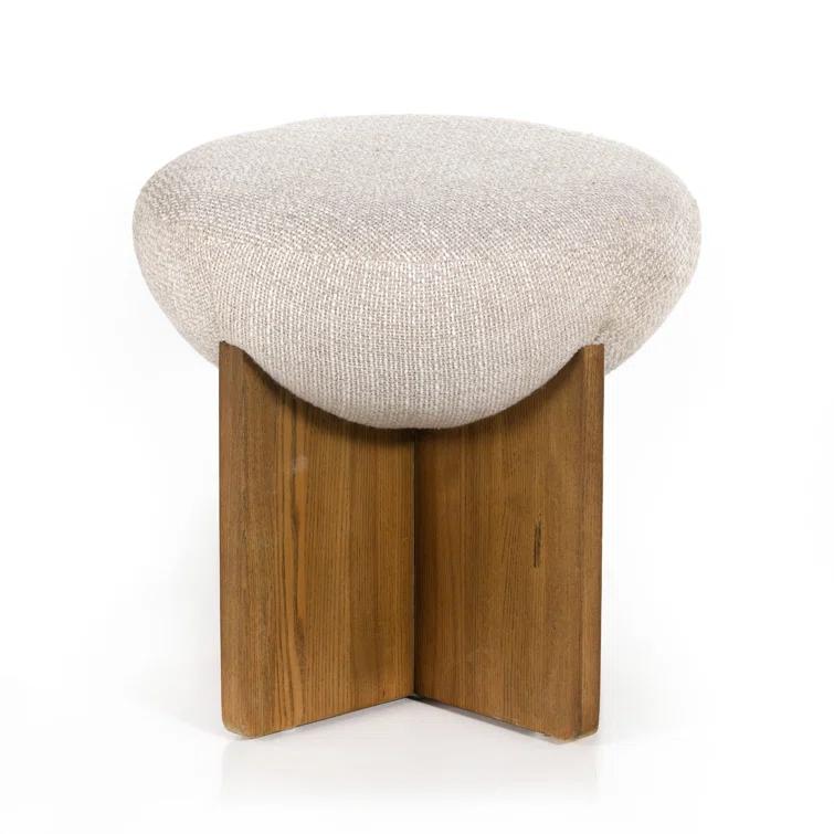 Yurewn Round Ottoman - Natural