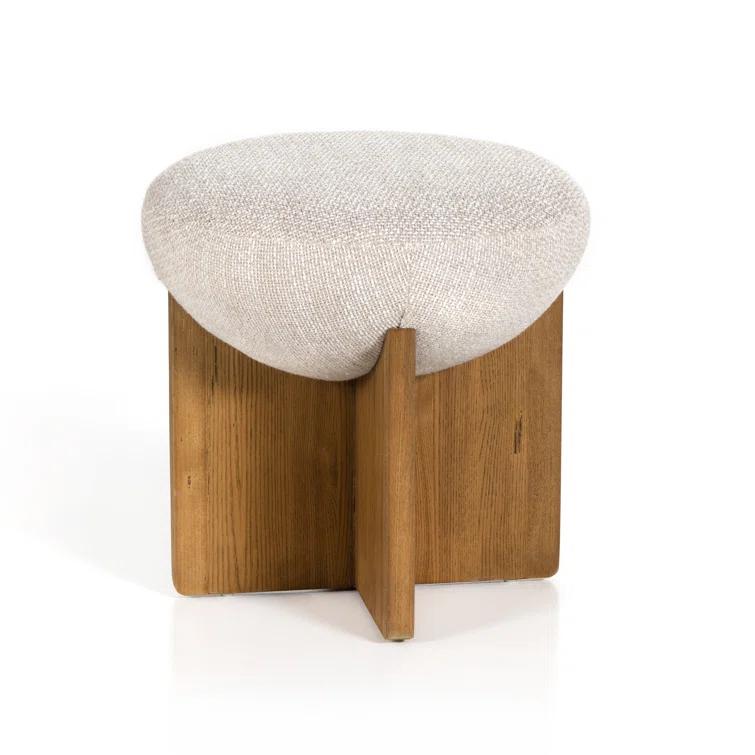 Yurewn Round Ottoman - Natural