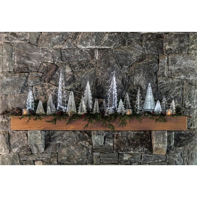 Luminous Hand-Blown Glass Evergreen Figurine - 10"