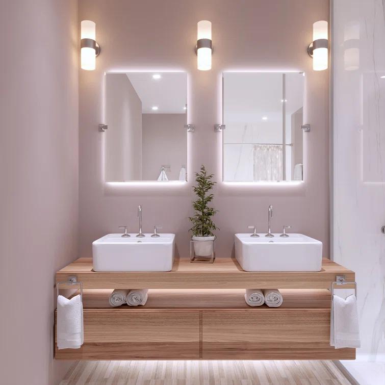 Minimalist 60" Straight Fixed Shower Curtain Rod | Wall Mount Solid Brass Shower Rod