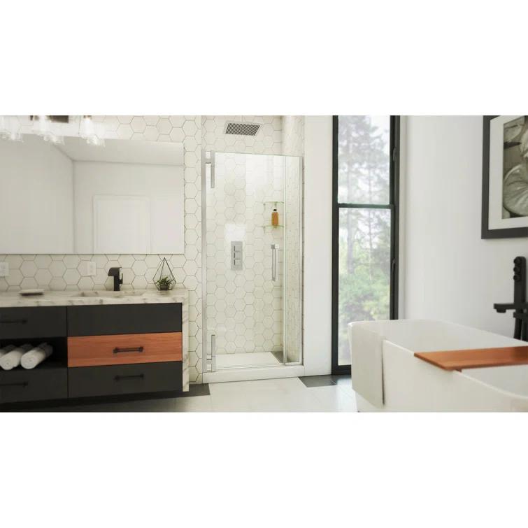 DreamLine Ascend 36-37 in. W x 72 in. H Frameless Pivot Shower Door