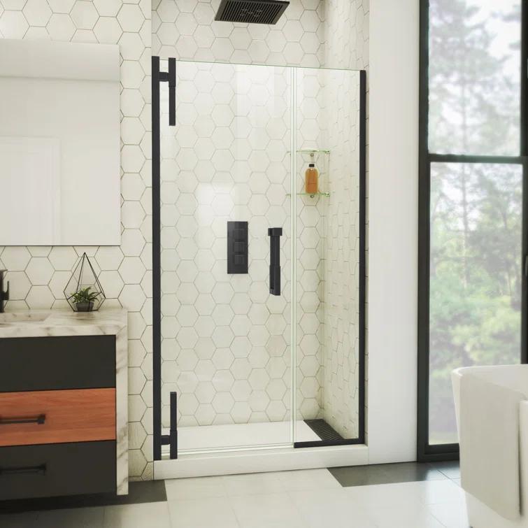 DreamLine Ascend 40-41 in. W x 72 in. H Frameless Pivot Shower Door
