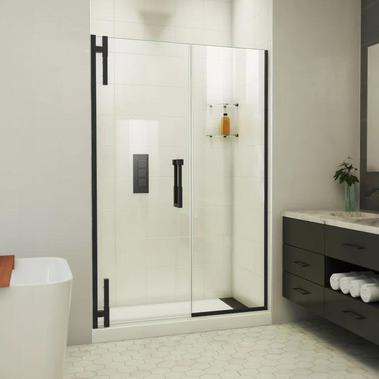 DreamLine Ascend 56-57 in. W x 72 in. H Frameless Pivot Shower Door