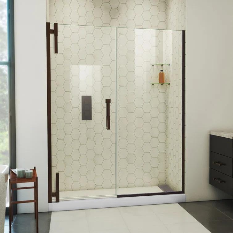 DreamLine Ascend 56 1/2-57 1/2 in. W x 72 in. H Frameless Pivot Shower Door