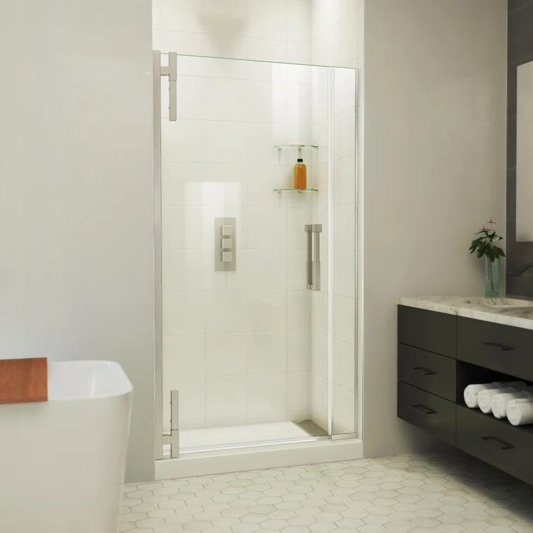 DreamLine Ascend 40-41 in. W x 72 in. H Frameless Pivot Shower Door