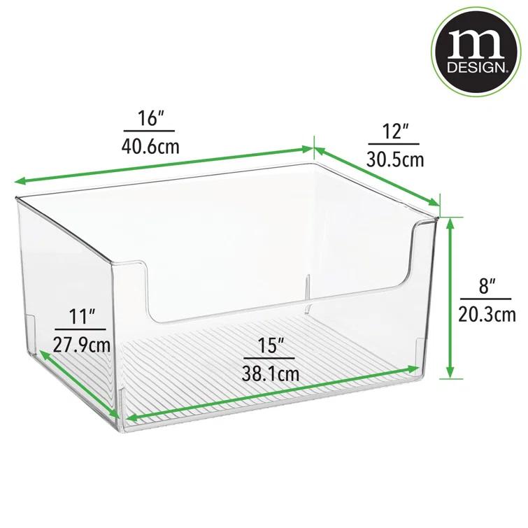 mDesign mDesign Plastic Bathroom Storage Organizer Bin with Open Front
