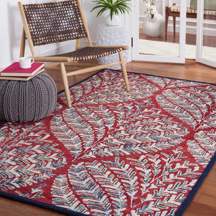 Chaitra Hand Tufted Wool Floral Rug