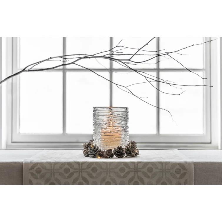 Small Clear Glass Hurricane Candle Holder