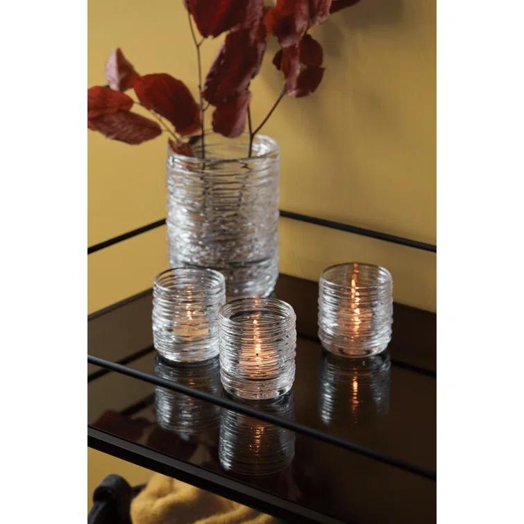 Small Clear Glass Hurricane Candle Holder