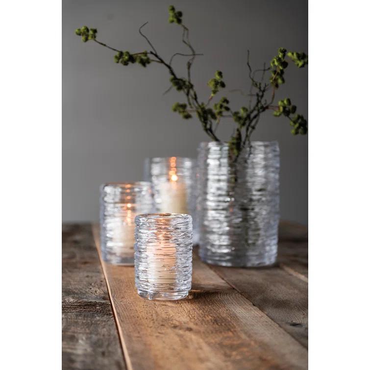 Small Clear Glass Hurricane Candle Holder