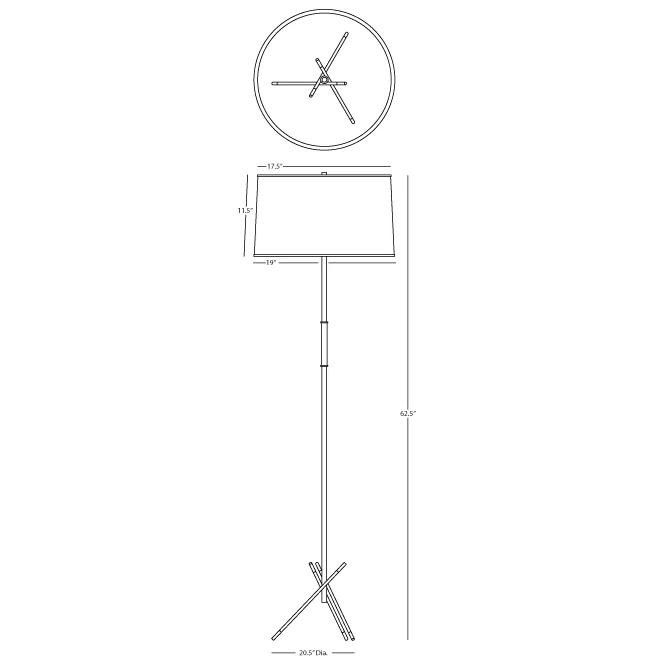 Robert Abbey Thatcher 62.5'' Traditional Floor Lamp