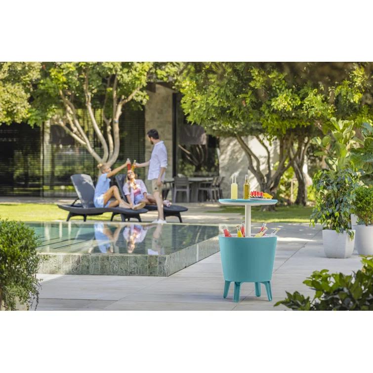 Keter 32 Qt. Cool Bar Cooler Outdoor Weather Resistant Patio Furniture 2 in 1 Pop Up Cocktail Side Table and Beverage Cooler Combo & Reviews | Wayfair