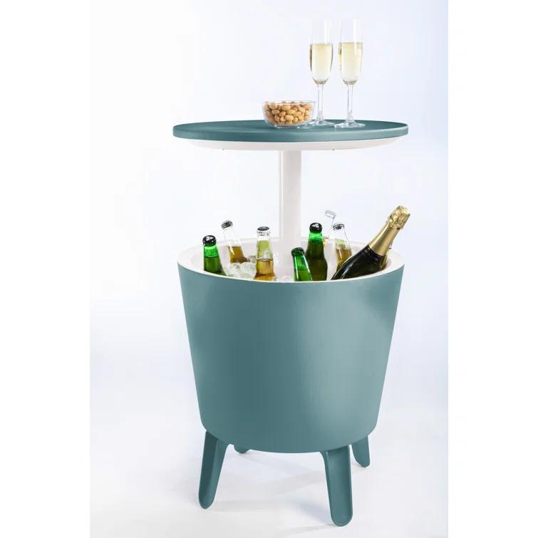 Keter 32 Qt. Cool Bar Cooler Outdoor Weather Resistant Patio Furniture 2 in 1 Pop Up Cocktail Side Table and Beverage Cooler Combo & Reviews | Wayfair