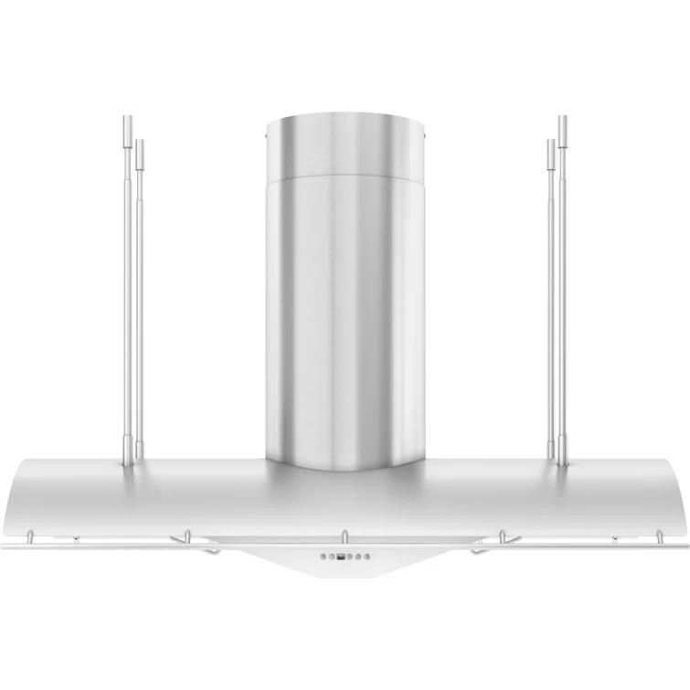 Designer 48" Ducted Island Range Hood in Silver with Nightlight (BODY ONLY)