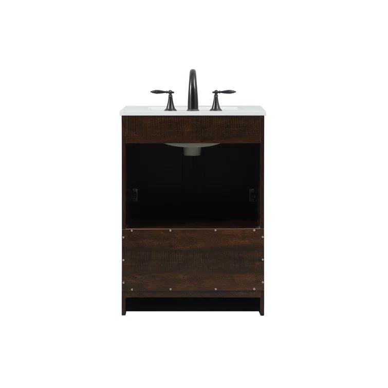 Lark Manor™ Soma 24'' Single Bathroom Vanity with Engineered Marble Top