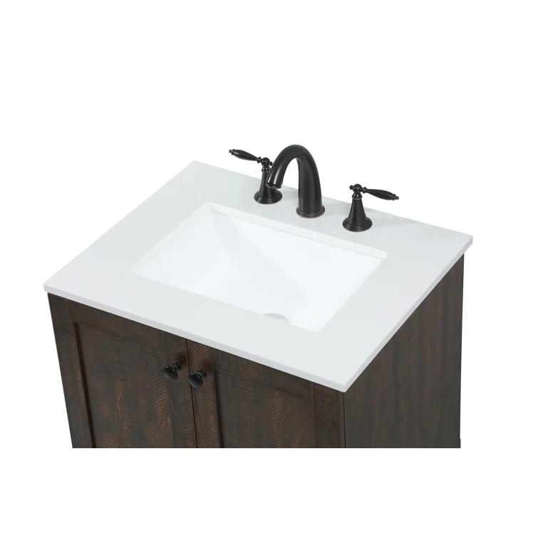 Lark Manor™ Soma 24'' Single Bathroom Vanity with Engineered Marble Top