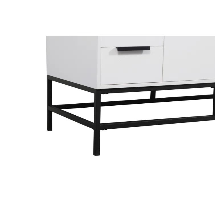 Alizabeth 48'' Single Bathroom Vanity with Engineered Marble Top