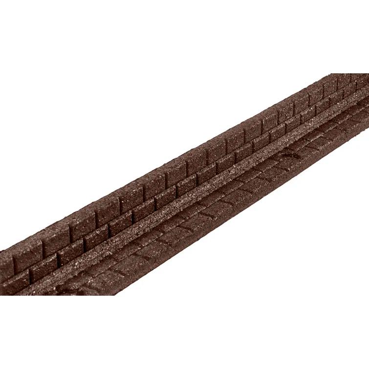 Rubberific 4 ft. Brickface Rubber Landscape Lawn Edging (Set of 6)