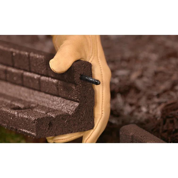Rubberific 4 ft. Brickface Rubber Landscape Lawn Edging (Set of 6)