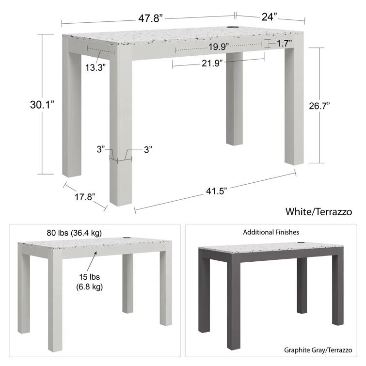 Astor Desk with Wireless Charger