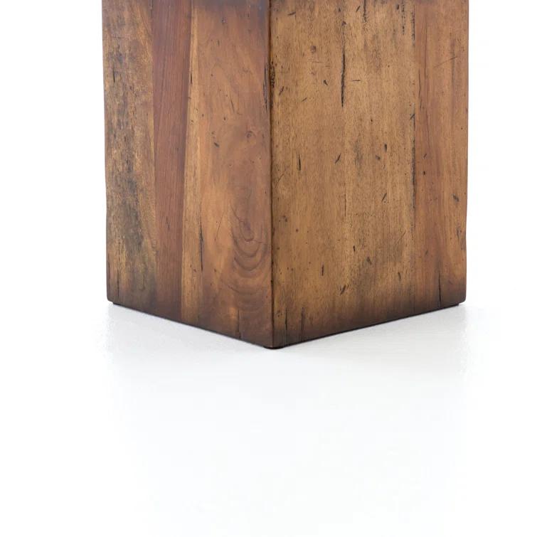 Parkview Square Reclaimed Wood End Table (14")