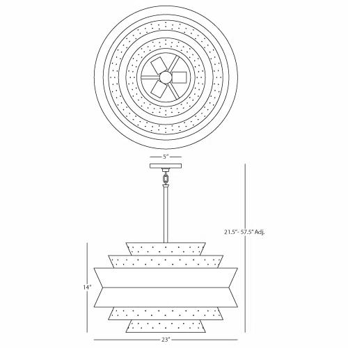Pierce 3 - Light Geometric Chandelier