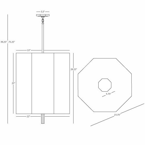 Kate 6 - Light Drum Chandelier