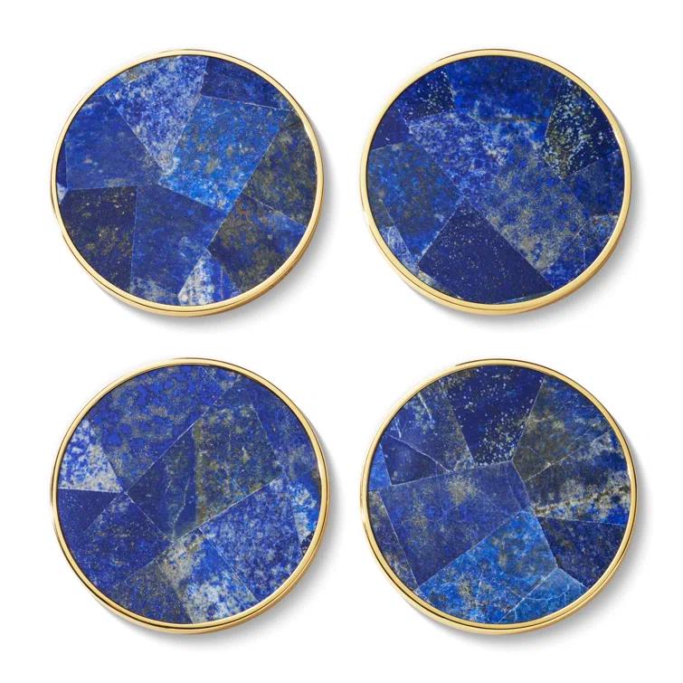 Lucas Rubber Round 4 Piece Coaster Set (Set of 4)