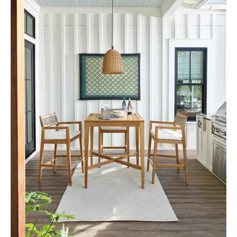 Coastal Living™ by Universal Furniture Chesapeake Square Teak Outdoor Bar Table