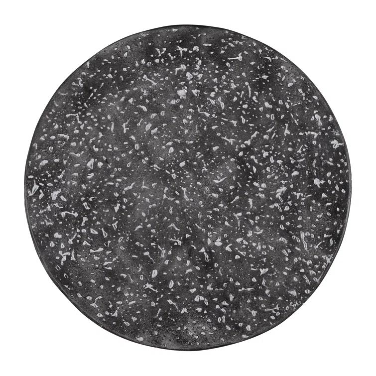 Stinson Speckled Gray Round Outdoor Side Table