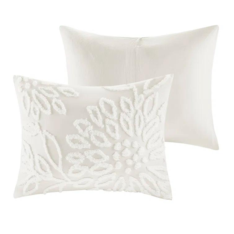 Kelly Clarkson Home Gwyneth 3 Piece Tufted Cotton Chenille Floral Duvet Cover Set