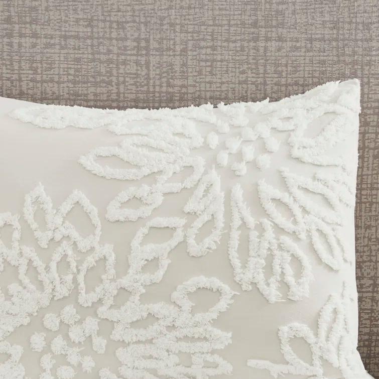 Kelly Clarkson Home Gwyneth 3 Piece Tufted Cotton Chenille Floral Duvet Cover Set