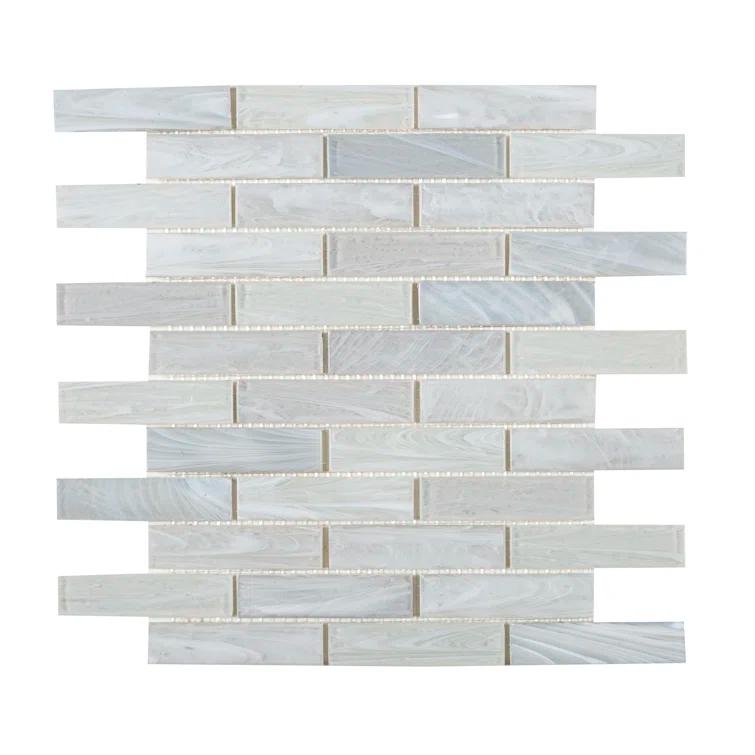 Dorian 1-in. x 4-in. Beveled Brick Joint Satin Glass Wall & Floor Mosaic Tile