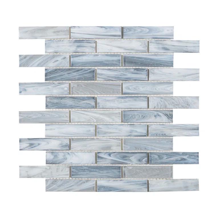 Dorian 1-in. x 4-in. Beveled Brick Joint Satin Glass Wall & Floor Mosaic Tile