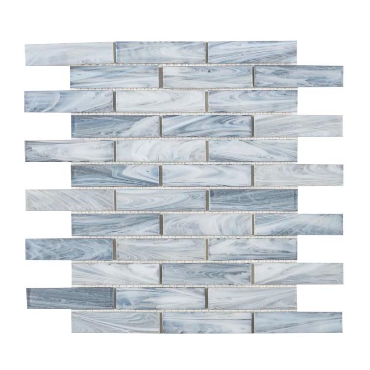 Dorian 1-in. x 4-in. Beveled Brick Joint Satin Glass Wall & Floor Mosaic Tile