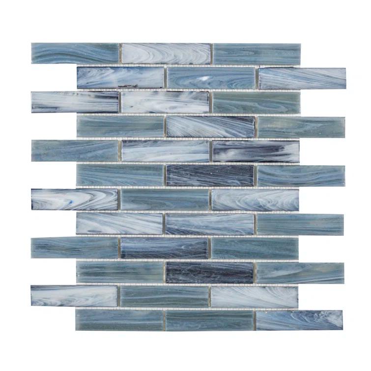 Dorian 1-in. x 4-in. Beveled Brick Joint Satin Glass Wall & Floor Mosaic Tile