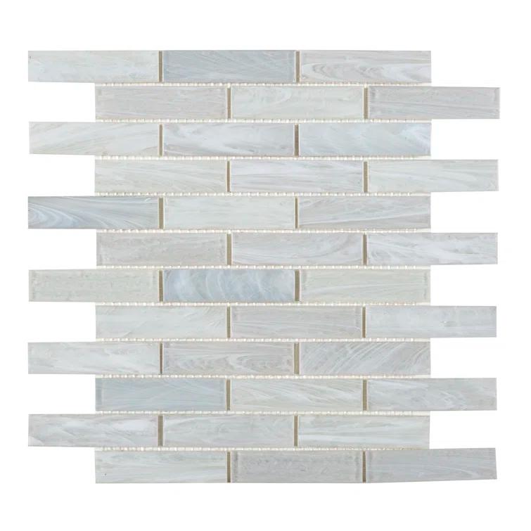 Dorian 1-in. x 4-in. Beveled Brick Joint Satin Glass Wall & Floor Mosaic Tile