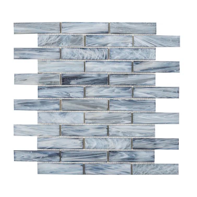 Dorian 1-in. x 4-in. Beveled Brick Joint Satin Glass Wall & Floor Mosaic Tile