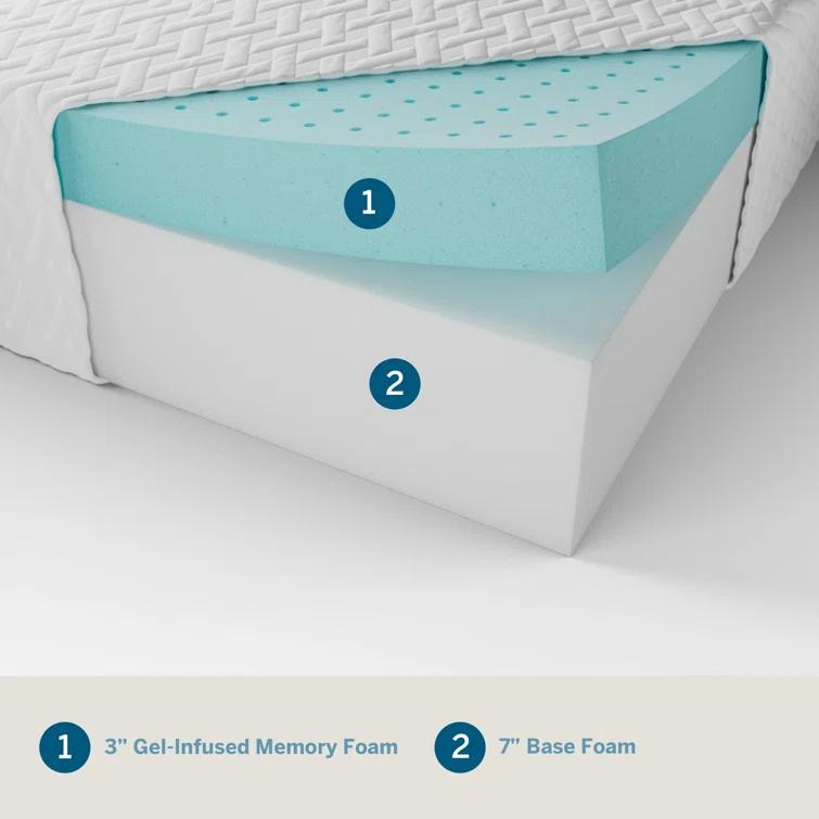 LUCID Medium Cooling Gel infused Memory Foam Mattress