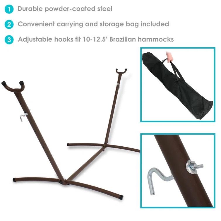 Brazilian Steel Portable Hammock Stand with Carrying Case
