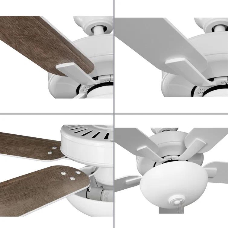 Airpro 52 In. 5-Blade AC Motor Transitional Ceiling Fan With Light