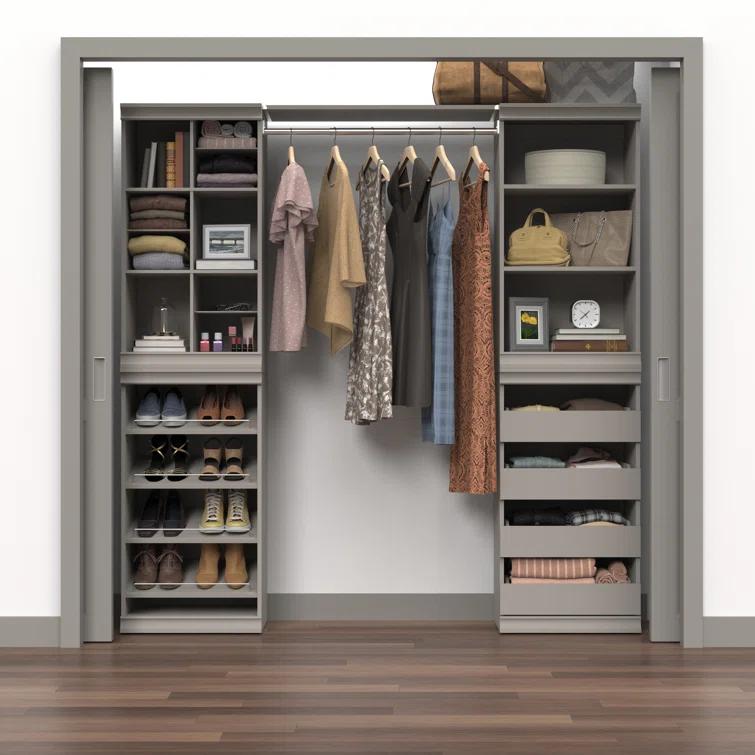 Modular Storage 21.38" W Shoe Shelf Unit with 4 Shelves