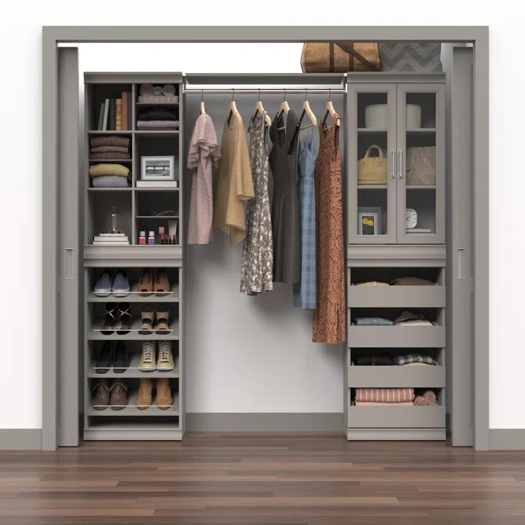 Modular Storage 21.38" W Shoe Shelf Unit with 4 Shelves
