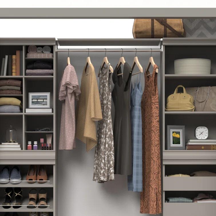 Modular Storage 36.02" W Shelf & Closet Rod