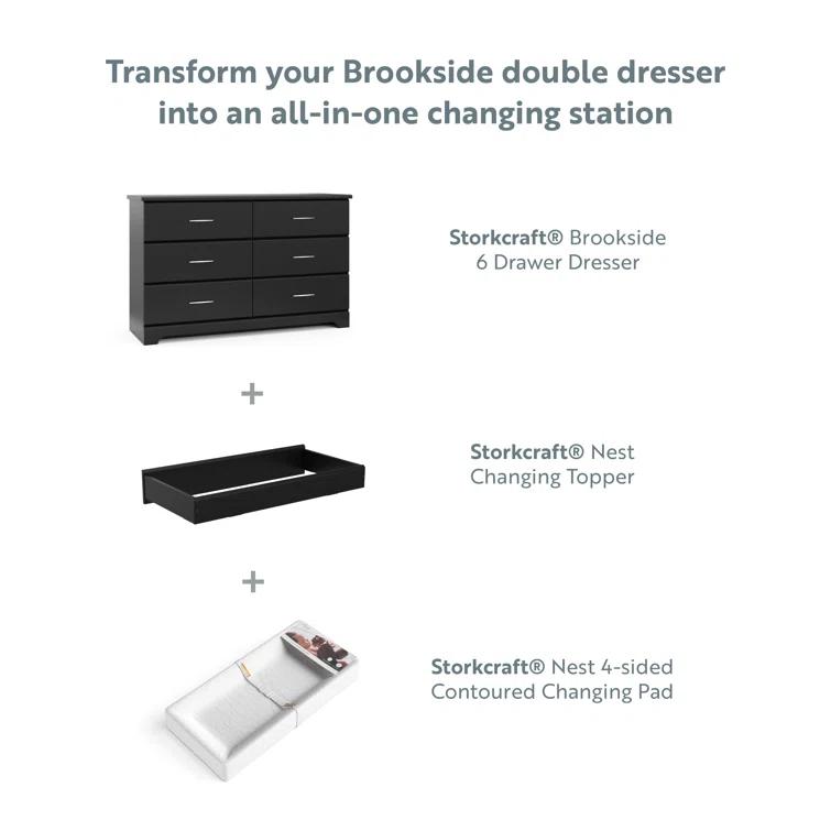 Brookside 6 Drawer Double Dresser