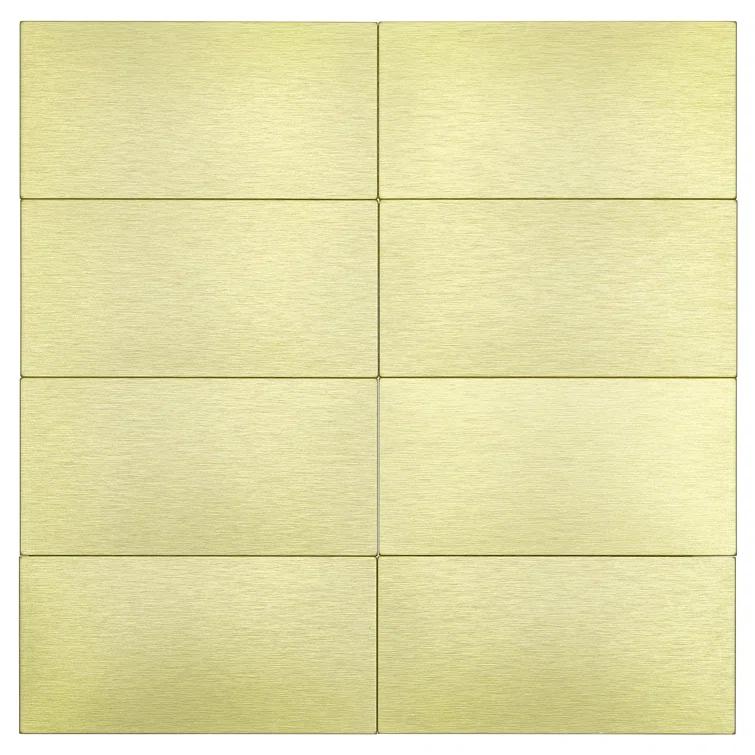 Metal Peel and Stick Subway Tile
