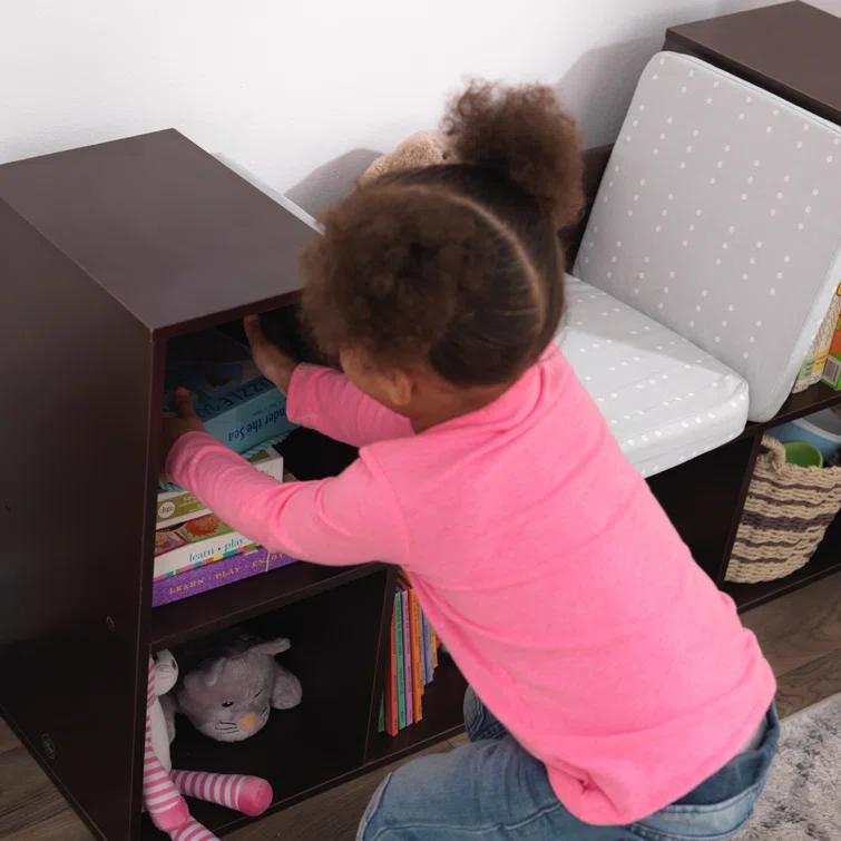KidKraft Bookcase with Reading Nook, 6 Shelves