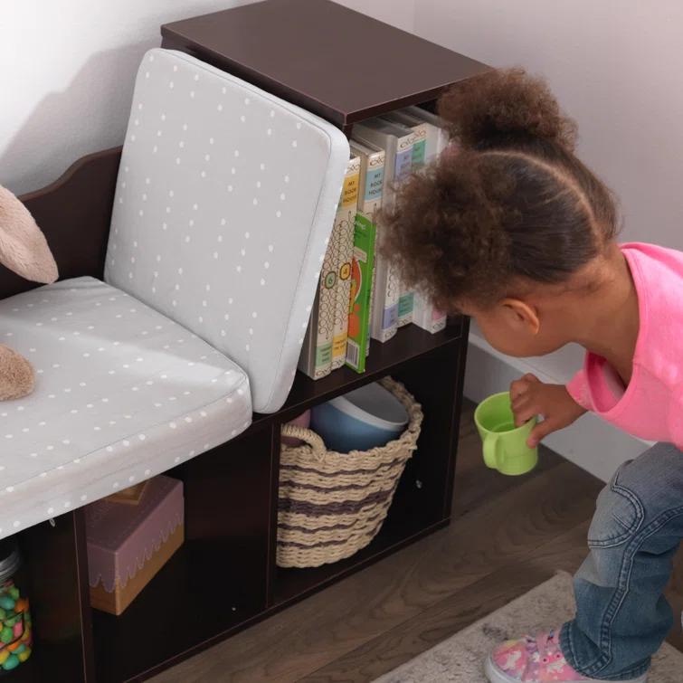 KidKraft Bookcase with Reading Nook, 6 Shelves